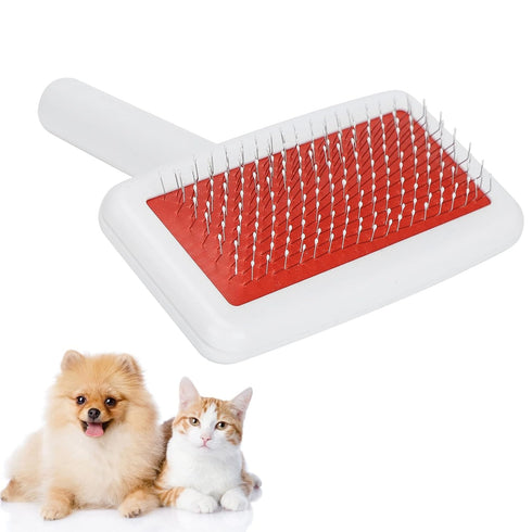 Self Cleaning Slicker Brush for Dogs Cats, Pet Deshedding Grooming Comb for Removing Mats and Loose Fur