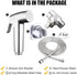 Dog Shower Attachment Set for Bathing, Hand Held Shower Head, Water Hose, and Shower Arm Diverter for Dog Washing