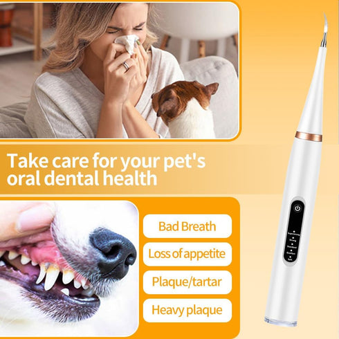 5 IPX6 Dog Tartar Remover for Teeth, Dental Tools to Remove Plaque and Tartar, Pet Teeth Cleaning Kit with LED Light