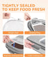 20-23Lbs Collapsible Dog Food Storage Container with Casters and Scoop, Travel Silicone Bowl - Keeps Dry Food Fresh