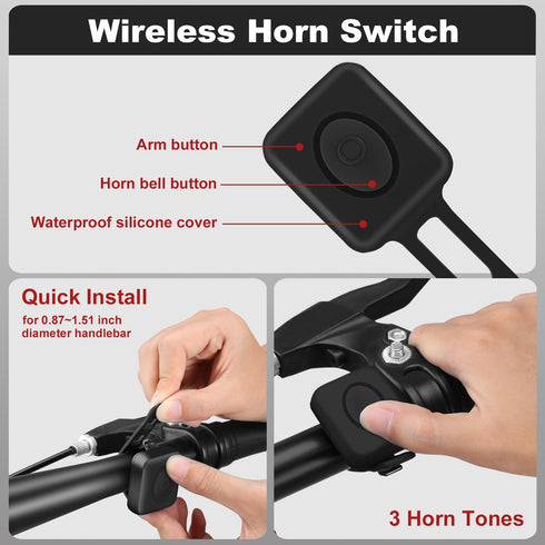 WSDCAM Smart Bike Tail Light Alarm, USB C Rechargeable, Auto ON/Off, Waterproof Bicycle Alarm with Remote