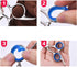 12Pcs Soft Silicone Finger Ring Scissors Grips - Barber Hair Shears Accessories for Pet Grooming, Random Color
