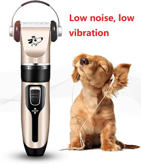 Cakapet Trimmer,Cordless,Low Trimmer Dog Clippers Grooming Kit and Paw Noise, Electric Quiet,Rechargeable, Dog