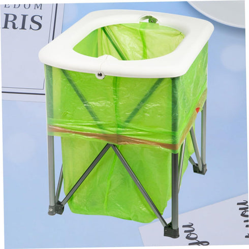 SOPOTUTU Outdoor Folding Toilet Portable Camping Potty Lightweight Sturdy Emergency Travel Seat for Hiking Car Rv Use