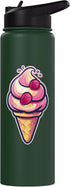 Funny Ice Cream Seller Graphic Tees and Presents Ice Cream Cone Graphic Sorbet Stainless Steel Insulated Water Bottle