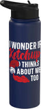 Condiment Ketchup Lover SteMi Apparel I Wonder If Ketchup Thinks About Me Too Condiments Stainless Steel Insulated