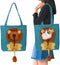 Cat Carrier Tote Bag with Lion Face Hole, Cute Lion Shaped Canvas Bag for Small Dogs and Cats, Portable Carrying Bag