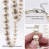 0.55 inch Big Pearl Dog Collar, Elegant Adjustable Necklace for Medium Large Dogs, Strong Stainless Steel Wire Rope