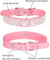 Crown Bling Small Dog Collar for Female Dogs, Cute Rhinestone Dazzling Crystal Diamond for XXS XS Small Medium Large