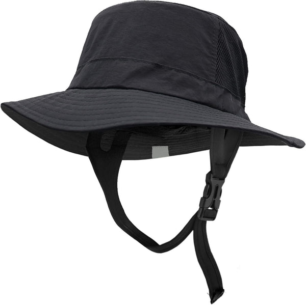 Surf Bucket Hat with UPF 50+ UV Protection, Waterproof Sun Hat with Adjustable Chin Strap for Water Sports