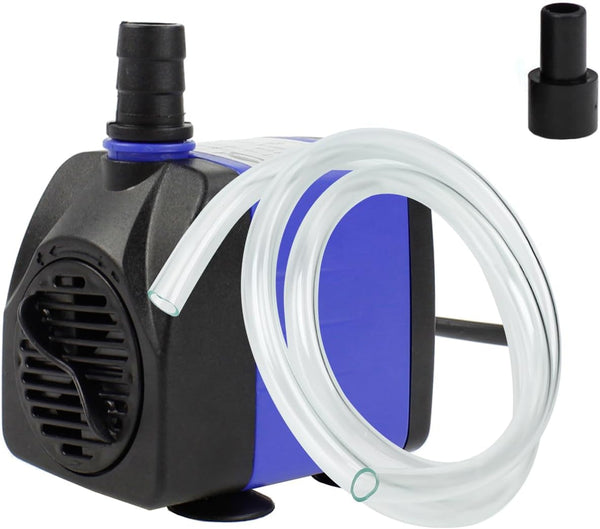 AQUANEAT Fountain Pump, 265 GPH Submersible Water Pump with 3.3 ft Tubing for Aquarium and Hydroponics