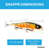 Snappr Natural Robotic Swimming Lure, Mega 117mm, Rechargeable LED Light for Bass, 4-6Ft Depth Jerkbait