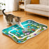 Summer Interactive Cat Toys for Indoor Cats, Upgraded Cat Water Mat with Floating Fish - Durable Sensory Play Mat