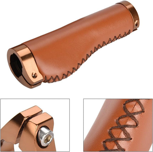 Zerone Lock-on Bike Handlebar Grip, Non-Slip-PU Handle Grip for MTB, Widen Holding Surface, 1 Pair