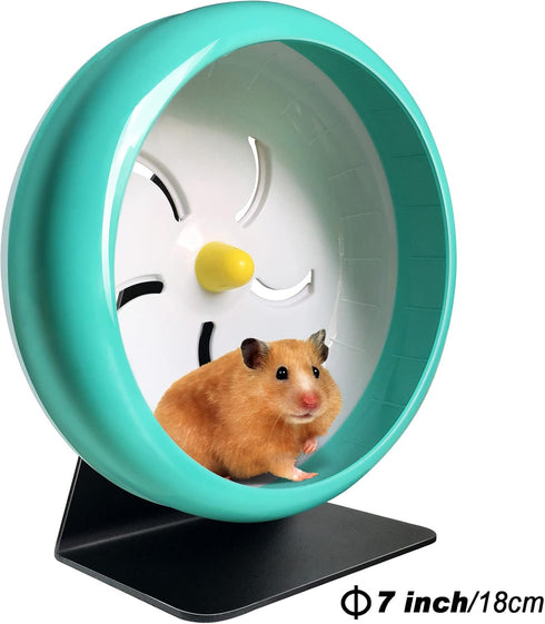 Hamster Wheel, Super Silent Hamster Exercise Wheel, Adjustable Stand, Quiet Hamster Wheel, 7 Inch Blue