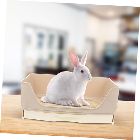Bunny Potty Trainer Durable Animal Toilet with Large Mesh Design for Easy pet Litter Tray for Rabbits Guinea Pigs