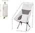 Generic 3.4lbs Folding Lawn Portable Chair, Heavy Duty Camping Chair for Adults, Compact Outdoor Folding Seat, White