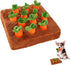 Generic 2 1 Carrot Snuffle Mat for Dogs, Novelty Dog Puzzle Toys Sniff Mat, Interactive Carrot Plush Dog Toys