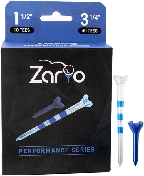 Zario Golf Tees 3 1/4 inch with 1 1/2 inch Combo, Near Unbreakable Plastic Golf Tees - 50 Count