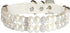 KUDES Dog Cat Pearl Collars, Adjustable Cute Fashion Pet PU Leather Necklace with Crystal Rhinestone for Small Dogs