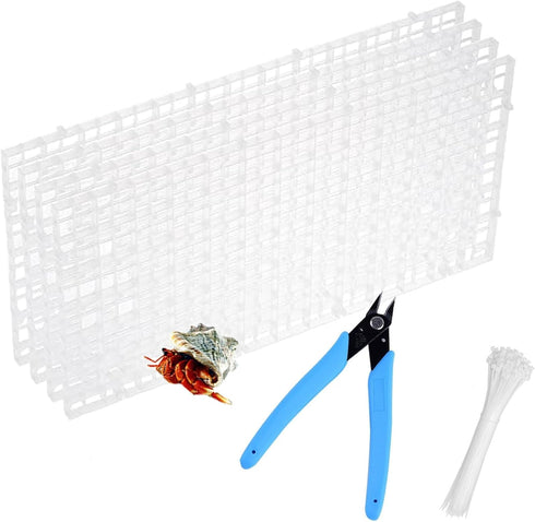 Generic Hermit Crab Accessories Hermit Crab Climbing Toys Reptile Habitat Grid Cuttable Plastic