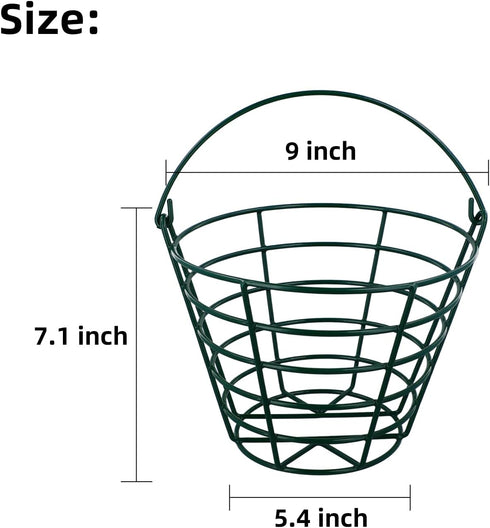 Roykaw Golf Ball Basket, Container for 50 Balls, Golf Ball Bucket with Handle, Built to Last, Easy to Organize