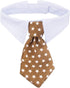 ZTON Handcrafted Adjustable Bowtie for Little Puppy, Formal Collar Neck Tie for Dogs & Cats (S, Coffee Star)