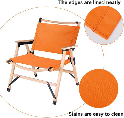 18.9x13.8 Inch GORGECRAFT Camping Chair Replacement Fabric High Back Camping Chair Cover Coral Waterproof Collapsible