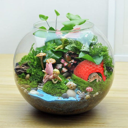 DQITJ 1 Pack Hermit Crab Hiding House Cute Strawberry Shape Rest Hideout Climbing Cave Habitat Decoration for Hermit