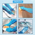 Pet Grooming Gloves, Silicone Dog Washing Gloves with High-Density Teeth for Dogs, Cats, Horses, 2 Pairs - Blue
