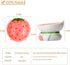 Raised Cat Bowls - Elevated Ceramic Cat Food Bowl for Indoor Cats, Whisker Fatigue, Cute Fruit Themed (Strawberry)