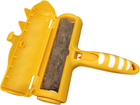 Pet Hair Remover Roller - Self Cleaning Lint Roller for Dog & Cat Hair, Orange, Removes Hair from Furniture
