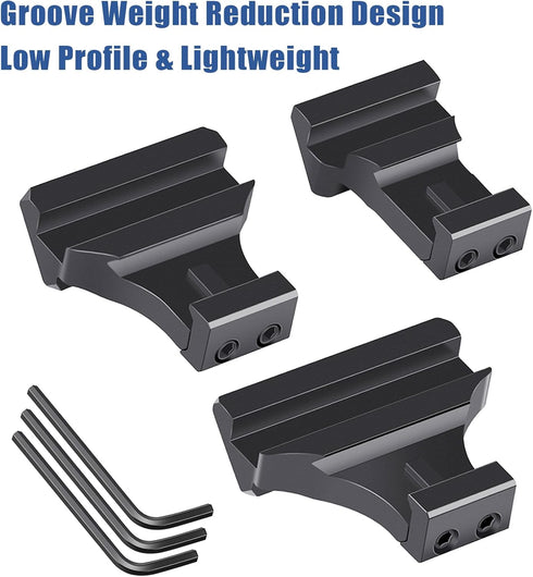 LONSEL 45 Offset 3 4 5 45 Offset Picatinny Rail Mount, Slots Degree Picatinny Rail Mounts Aluminum Low Profile Adapter