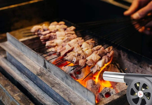 Sunglow Outdoor BBQ Fan Air Blower, Hand Crank Blowers, Barbecue Fire Bellows for Picnic Camping