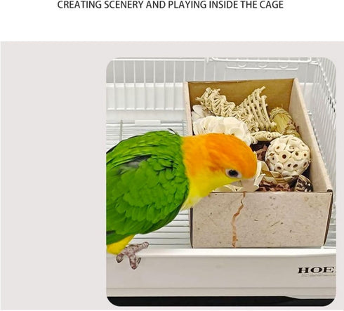 Generic Bird Toys Bird Foraging Shredding Chewing Parrot Foraging Shredding Toys Chewing Toy Birdcage Accessories