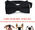 Dog Collar with Bow Tie, Adjustable Velvet Pet Collar with Metal Buckle and Stylish Detachable Bow Tie for Small Medium