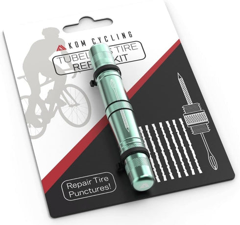 KOM Cycling Tubeless Tire Repair Kit for Bikes, 8 Colors for Mountain Bike and Road Bicycle Tire Punctures