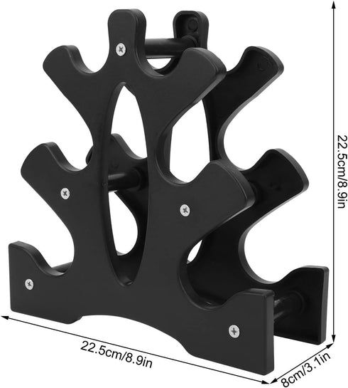 Home Workout Dumbbell Rack, 3 Tier Organizer Bracket for Weights, Tree Shape Dumbbell Display Hanger