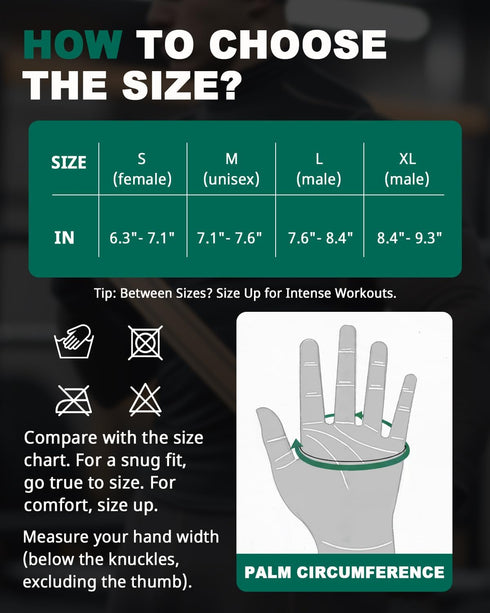 Trideer Workout Gloves for Men, Weight Lifting Gloves with Wrist Wrap Support, Full Palm Protection & Extra Grips