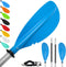 Kayak Paddle, 88in 4 Pieces Boat Oars, Heavy Duty Aluminum Alloy Shaft, Lightweight Detachable Adjustable Fishing Kayak