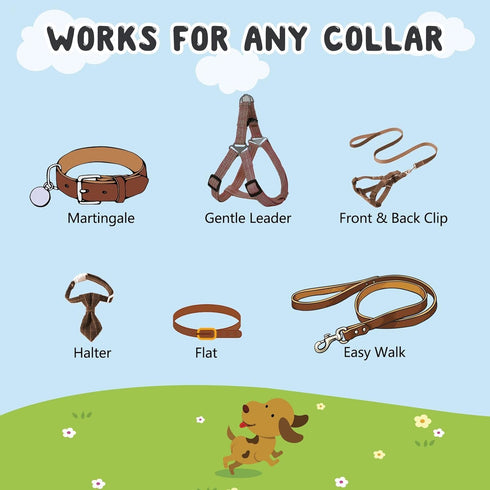 YUEPET Dog Safety Collar Clips 5 Pack, Adjustable Prong Collar Backup Clips for Dog Harness