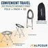 Commode Alpcour Portable Toilet Seat Compact Lightweight Indoor & Outdoor w/Built-In Bag Hooks & Travel Bag Heavy-Duty