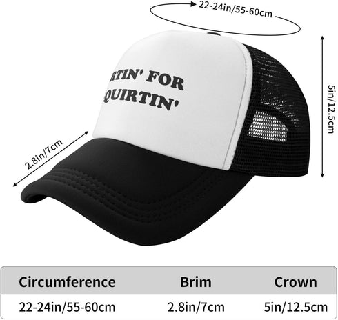 Hurtin for A Squirting Hat - Funny Trucker Hats Adjustable Classic Fishing Cap for Men and Women (Black)