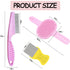 Aoche 4Pack Pet Grooming Brush Kit, Dog Bath Brush, Flea Comb, Soothing Massage Rubber Comb, Cat Tear Stain Comb