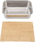 AMONIDA Stainless Steel Vegetable Washing Basin, Food Grade 201 Dish Wash Tub, Wooden