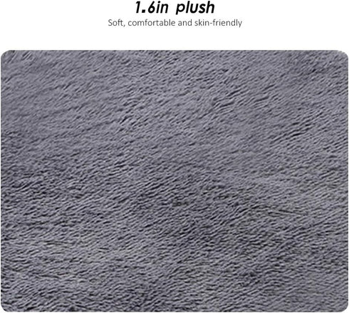 24 Inch Plush Dog Bed Mat, Warm Fluffy Round Puppy Crate Pad, Anti-Slip Waterproof Bottom for Small Medium Dogs