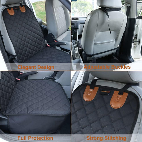 2PCS Paw Jamboree Dog Car Front Seat Covers Scratch-Proof Pet Car Seat Cover Non-Slip Car Seat Protector for Dogs
