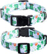 2 Pack Adjustable St. Patrick's Day Dog Collar with Four Leaf Clover for Large Dogs