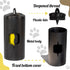 Aluminum|135 Bags+3 Metal Dog Poop Bag Holder w/Leash Clip|Durable Scratch-Resistant AccessoriesBlack