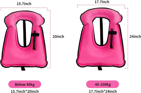Inflatable Swim Vest for Adults, Portable Buoyancy Vests for Diving, Surfing, Swimming, Outdoor Water Sports